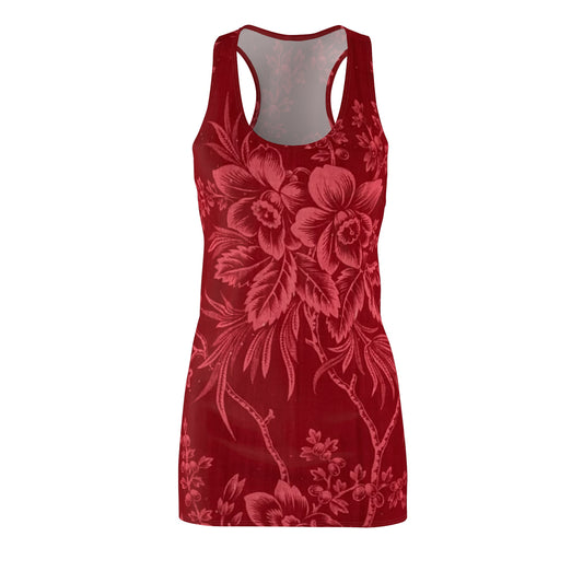 Chic Floral Racerback Dress, Summer Dress, Casual Dress, Vacation Outfit, Beachwear, Spring Fashion