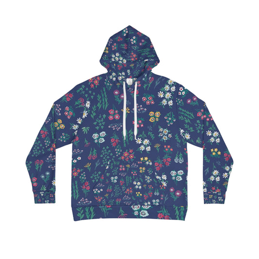 Floral Print Men's Hoodie, Cozy Casual Wear, Gift for Nature Lovers, Spring Style, Perfect for Outdoor Adventures