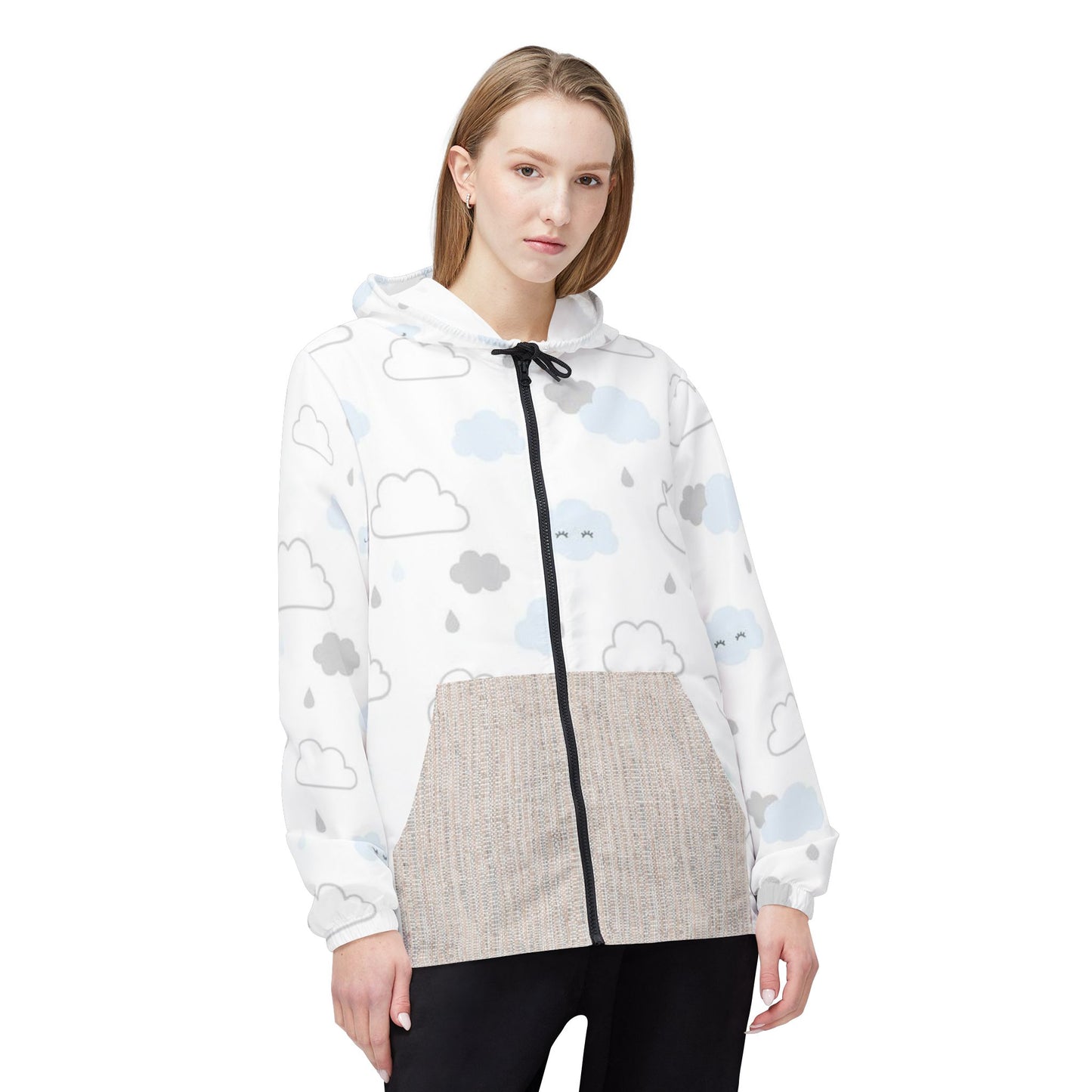 Whimsical Cloud Windbreaker Jacket for Dreamers, Casual Rainwear, Lightweight Outdoor Gear, Perfect for Spring Outings, Unique Gift [...]