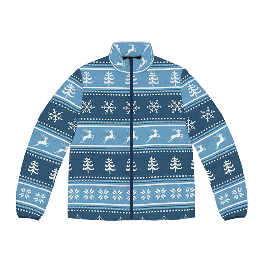 Festive Winter Puffer Jacket for Men - Cozy Holidays Wear, Christmas Gift, Outdoor Adventure, Winter Sports, Casual Style