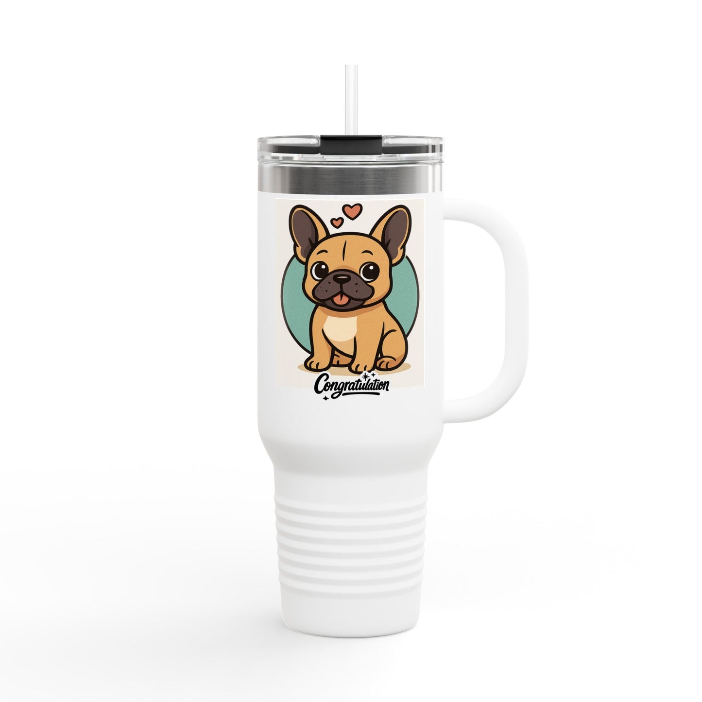 Cute Dog Insulated Travel Mug, 40oz, Funny Pet Lover Gift, Reusable Coffee Cup, Personalized Drinkware, On-the-Go Mug, Durable Travel [...]