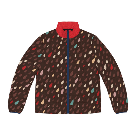 Colorful Men's Puffer Jacket - Stylish Windbreaker, Trendy Outerwear, Gift for Him, Celebration Jacket, Cozy Layering Piece