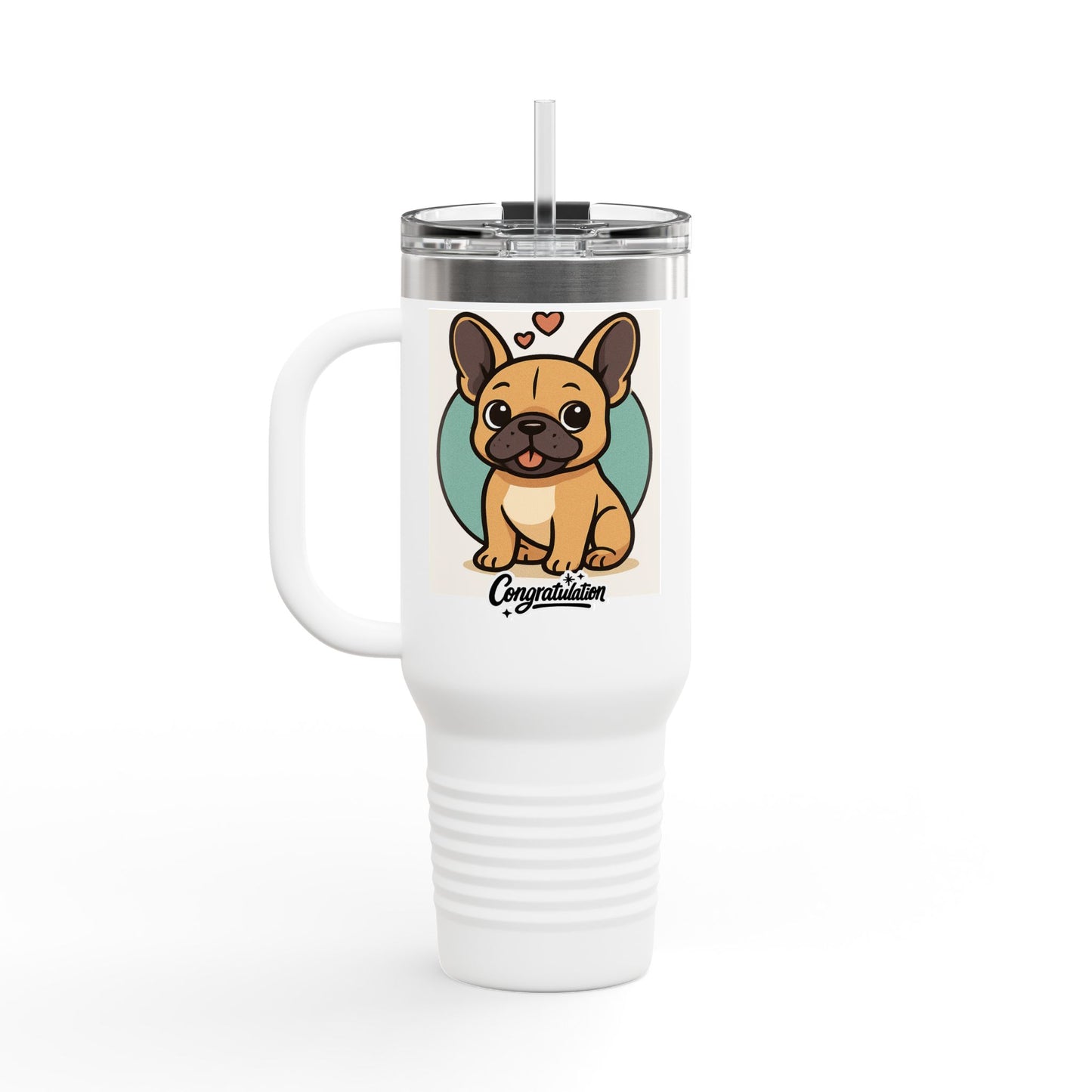 Cute Dog Insulated Travel Mug, 40oz, Funny Pet Lover Gift, Reusable Coffee Cup, Personalized Drinkware, On-the-Go Mug, Durable Travel [...]