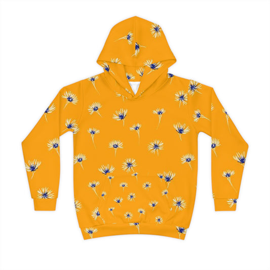 Bright Floral Children’s Hoodie - Cozy Spring Apparel, Cute Gift for Kids, Kid’s Fashion, Everyday Wear, Outdoor Play