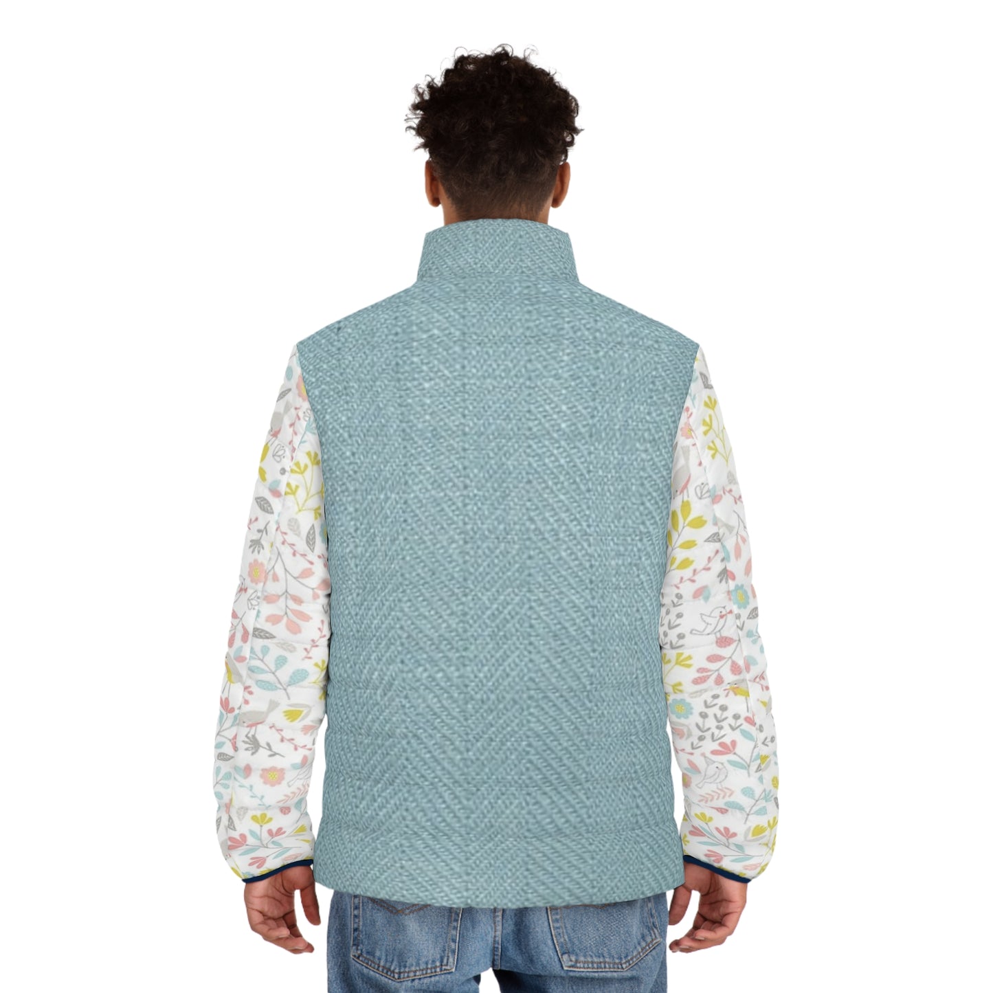 Floral Men's Puffer Jacket - Celebrate Life's Moments with Style, Trendy Outerwear for Any Occasion, Gift for Him, Graduation Gift, [...]