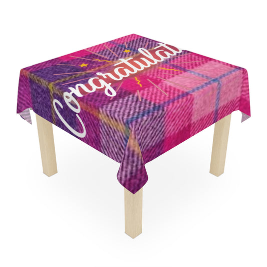Celebrate with Style: Congratulations Tablecloth for Parties, Events, and Gatherings, Table Decor, Celebration, Gift Idea