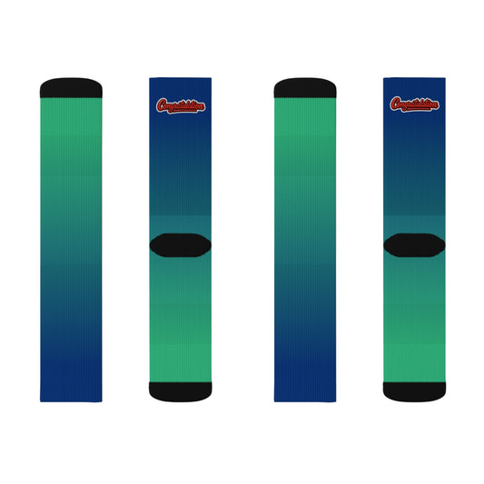 Gradient Sublimation Socks for Comfort & Style, Colorful Fashion Accessories, Perfect Gift for Holidays, Casual Wear, Unique Expressions