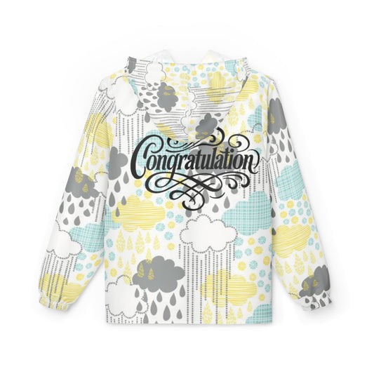 Celebration Windbreaker Jacket, Colorful Rainy Day Jacket, Gift for Graduates, Trendy Outdoor Wear, Weatherproof Windbreaker