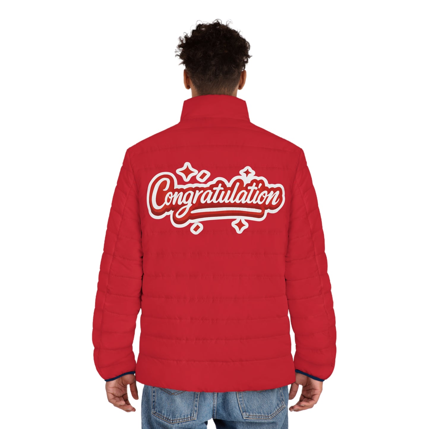 Men's Puffer Jacket (AOP) - Celebrate in Style, Perfect for Cool Weather, Congratulations Gift, Cozy Jacket for Men, Casual Outerwear, [...]