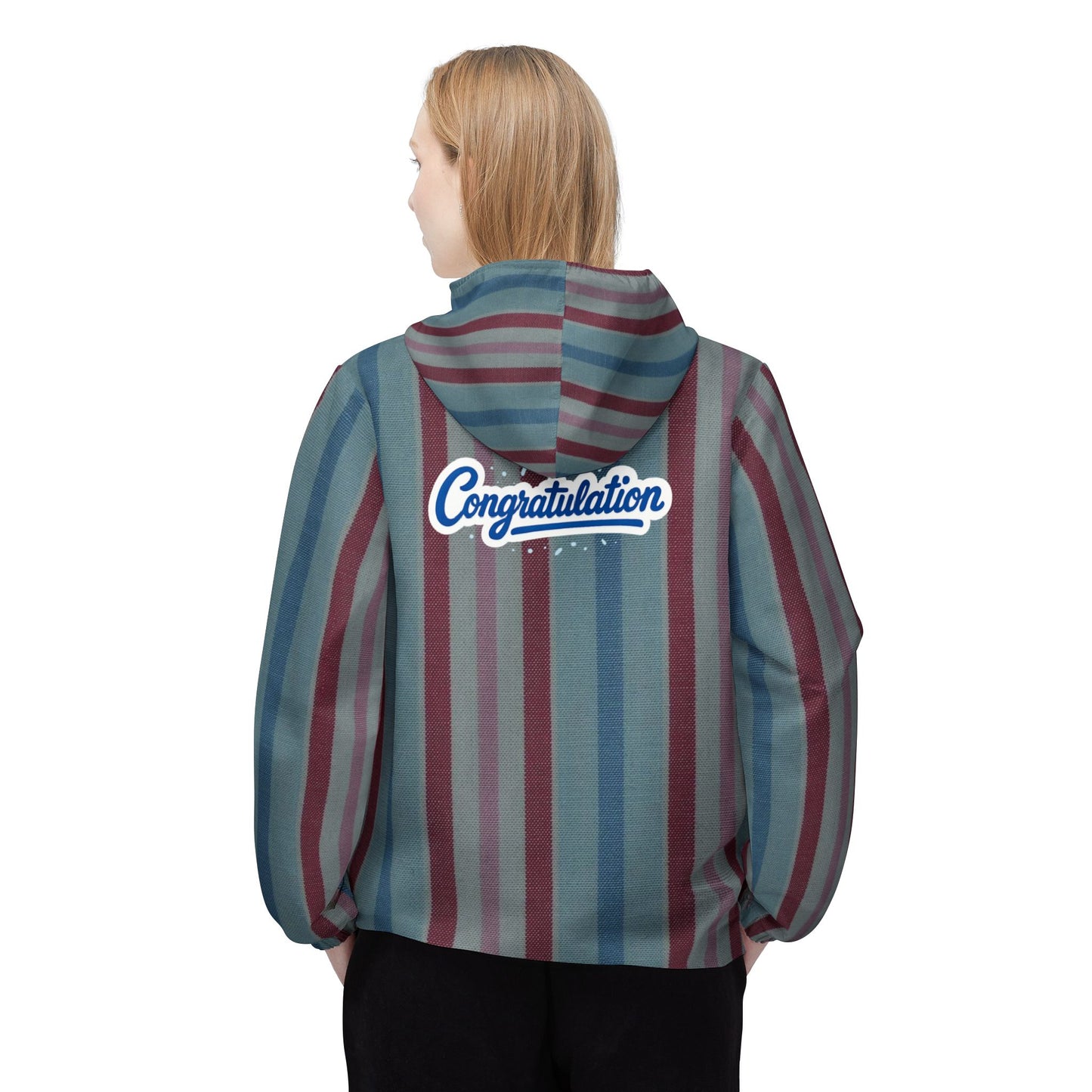 Colorful Striped Windbreaker Jacket, Stylish Outdoor Wear, Casual Fashion, Rainy Day Essential, Lightweight Hooded Jacket, Trendy [...]