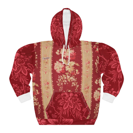 Cozy Floral Print Hoodie, Unisex Pullover, Vintage Aesthetic Sweater, Gift for Her, Fall Fashion, Layering Essential