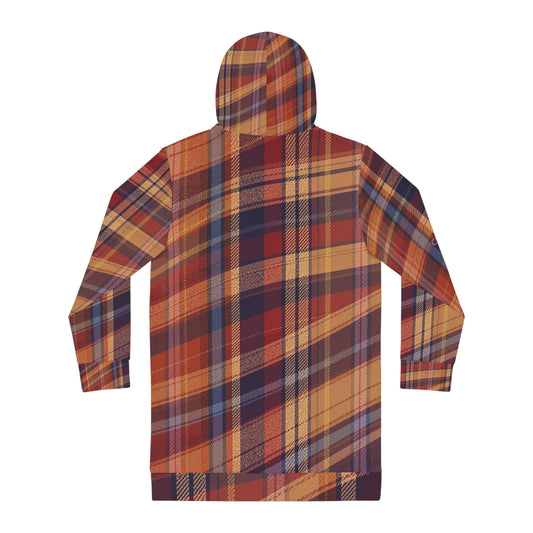 Autumn Plaid Women's Hoodie Dress, Cozy Hoodie Dress, Fall Fashion, Casual Hoodie, Plaid AOP Dress, Relaxed Style