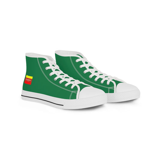 Stylish High Top Sneakers for Trendy Men, Casual Shoes, Sporty Footwear, Green Sneakers, Fashion Sneakers for All Occasions