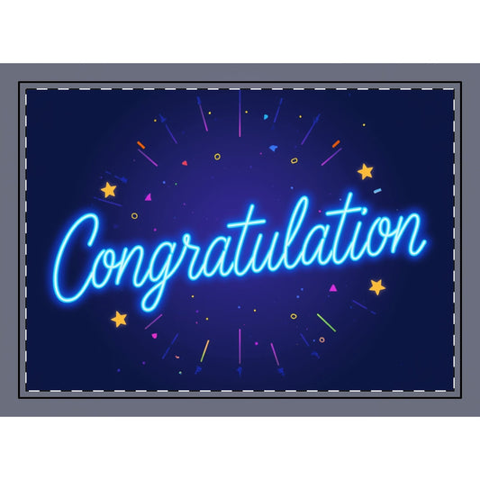 Congratulations Neon Rug, Celebration Floor Mat, Graduation Gift Decor, Party Accessories, Home Decor