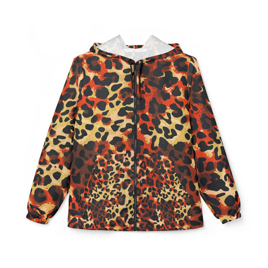 Leopard Print Windbreaker Jacket, Stylish Outdoor Gear, Fashionable Raincoat, Perfect for Spring, Unisex Jacket, Trendy Animal Print [...]