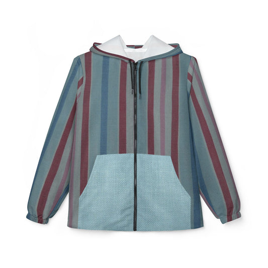 Colorful Striped Windbreaker Jacket, Stylish Outdoor Wear, Casual Fashion, Rainy Day Essential, Lightweight Hooded Jacket, Trendy [...]
